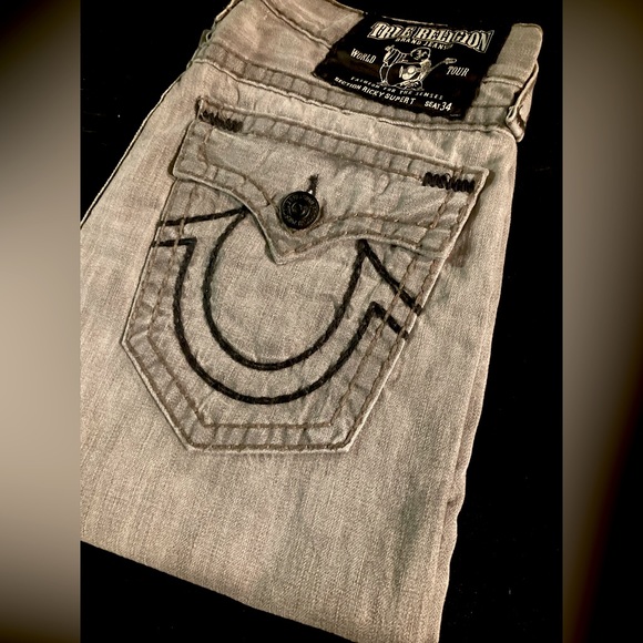 Rare!🇺🇸Vintage Ricky Super T in Ashland/Grey wash size 34x34 - Picture 1 of 16